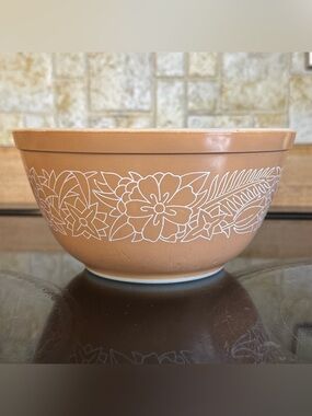 Vintage Pyrex Woodland Nesting Mixing Bowl #402, 1.5 L/Qt BrownTan